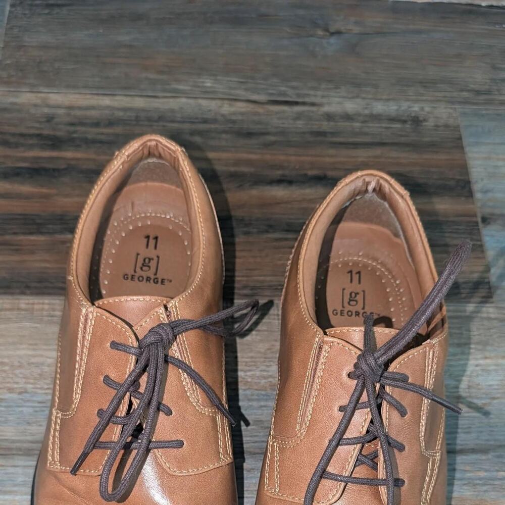 George tan leather lace up